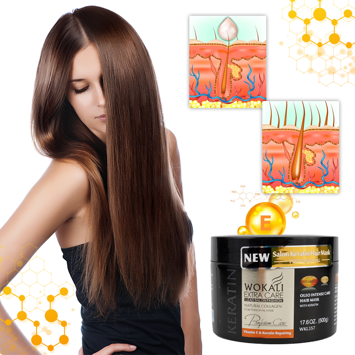 Profesionalna maska za lase s keratinom in vitaminom E